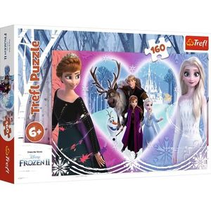160 stukjes, Frozen thema Puzzel voor kleine puzzelliefhebbers met een afbeelding van Frozen