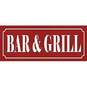 Schatzmix Wandbord ""Bar & Grill"", metaal, 27 x 10 cm, meerkleurig