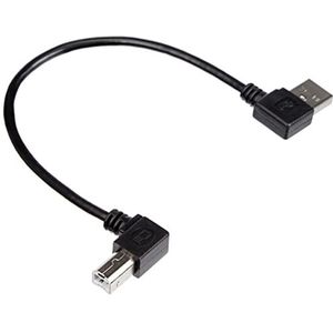 System-S USB A naar USB B adapterkabel 90° hoek 90° hoek 22cm