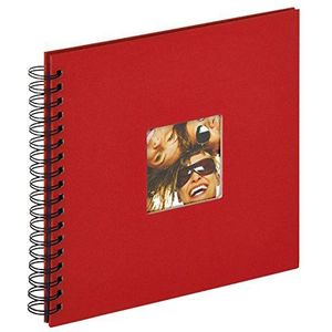 walther design walther Design fotoalbum rood 26 x 25 cm spiraalalbum met omslaguitsparing Fun SA-108-R