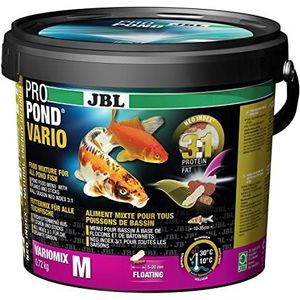 JBL Vijvervisvoer voor alle vijvervissen, drijvend menu van vlokken en sticks, ProPond Vario speciaal voer 0,72 kg