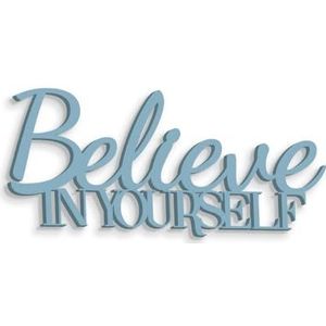 Believe in yourself houten opschrift om op te hangen, wanddecoratie voor keuken, slaapkamer, wanddecoratie voor thuis, feesten, evenementen, woondecoratie