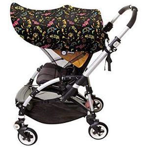 Dreambaby StrollerBuddy F283 zonneklep voor kinderwagen met uv-bescherming UPF 50+ - maat L - dierendruk