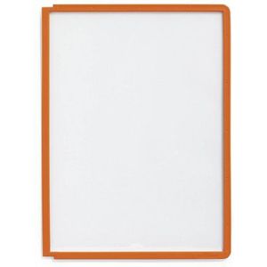 Durable 560609 Sherpa Vario Panel, polypropyleen, voor documenten, A4, met profiellijst, oranje, 5 stuks