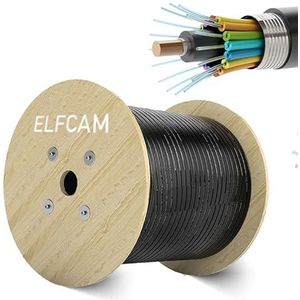 Elfcam® - 200 m vrije structuurkabel, 250 µm, 6 strengen - glasvezel single-mode OS2 - MV - PE