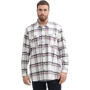 TOM TAILOR 1044794 Plussize overhemd voor heren, 35965 - Witte visgraatcontrole, 5XL Grote maat