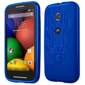 Cruzerlite MotoE-Circuit-Blue Bugdroid beschermhoes voor Motorola Moto E blauw