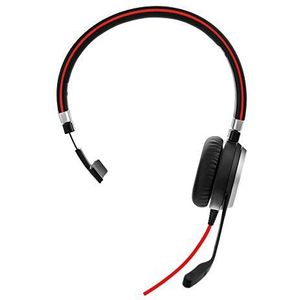 Jabra Evolve 40 MS Mono Headset - Microsoft Teams gecertificeerde hoofdtelefoon voor VoIP softphone met passieve ruisonderdrukking - USB-C kabel met controller - zwart