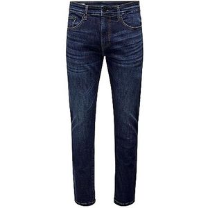 ONLY & SONS Onsweft Reg.dk. Blue 6752 Dnm Jeans Noos Slim Fit Heren, Donkerblauw denim