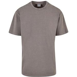 Urban Classics T-shirt épais surdimensionné délavé à l'acide pour homme, asphalte, 4XL