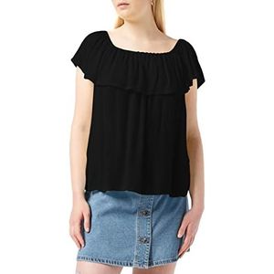 SPARKZ COPENHAGEN Harriet Off Shoulder Top voor dames, zwart.