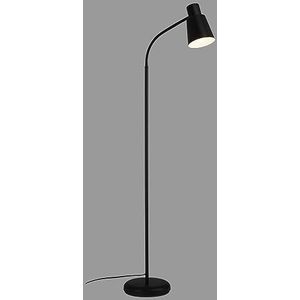 BRILONER Staande lamp als decoratie in de woonkamer en leeslamp, draaibare lamp, woonkamerlamp, voetschakelaar, indirecte verlichting, zwart