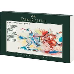 Faber-Castell 210008 Art & Graphic set, 36-delige set met Polychromos kleurpotloden, mat grafietpotloden en Castell 9000