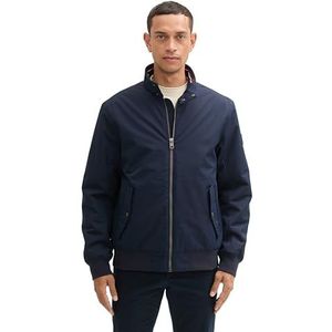 TOM TAILOR 1042205 Harrington herenjas met opstaande kraag, 10668 - Sky Captain Blue, 3XL