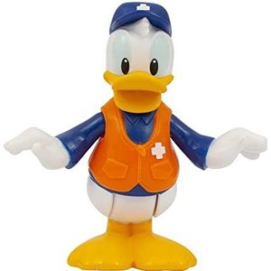 Mickey - Mini-figuur Donald Doctor 8 cm, beweegbaar met 4 gewrichtspunten, verzamel ze allemaal voor kinderen vanaf 3 jaar, MCC07600, Giochi Preziosi
