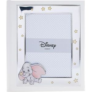 VALENTI & CO. Disney Baby Dumbo fotoalbum voor kinderen met zilveren fotolijst voor doop baby verjaardag of kinderverjaardag