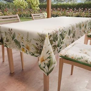 PETTI Artigiani Italiani - Tafelkleed, vlekafstotend, rechthoekig, voor keuken, botanisch design, 6-zits (140 x 180 cm), 100% Made in Italy