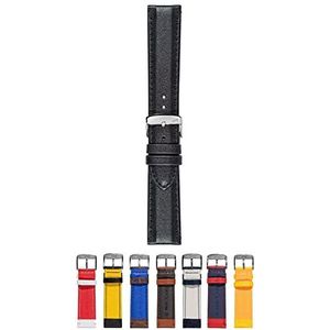 Morellato Horlogeband Unisex Sport Collectie Mod. Rowing van echt kalfsleer - A01X5274C91, zwart, 20 mm, riem, zwart., 20mm, Riem