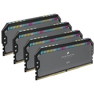CORSAIR DOMINATOR PLATINUM RGB DDR5 RAM 64 GB (4 x 16 GB) 5600 MHz CL36 AMD EXPO compatibel iCUE computergeheugen, grijs (CMT64GX5M4B5600Z36)