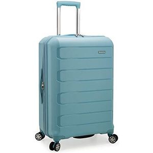 Traveler's Choice Pagosa onverwoestbare rekbare harde bagage, hemelsblauw, Checked-Medium 66 cm, Pagosa onverwoestbare rekbare harde bagage, Hemelsblauw, Pagosa onverwoestbare uittrekbare harde bagage