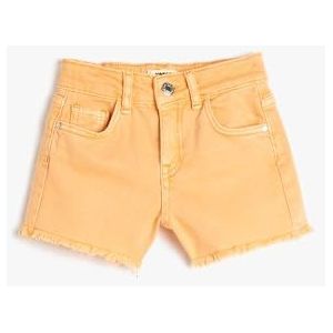 Koton Short en jean pour fille, Orange (200), 9-10 Jahre