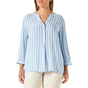 TOM TAILOR MY TRUE ME Dames Plussize Gestreepte Blouse, 29238 blauw en wit gestreept