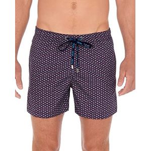 Hom Pharo Beach Boxer Heren Badpak, Micro motief marine en rood