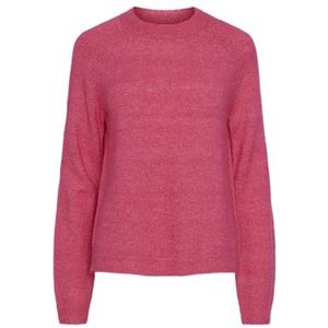 PIECES Pcjuliana Ls Pull à col rond en tricot pour femme, Rose, XS