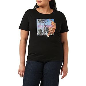 Just Cavalli Dames T-shirt, 900, Zwart, XXS, 900, zwart