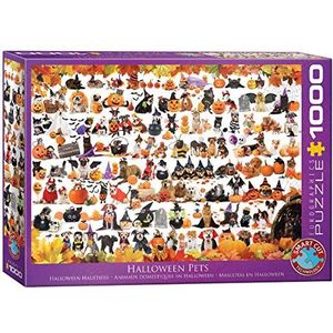 EuroGraphics - Halloween huisdieren hondenpuzzel, EG60005416, verschillende kleuren, 1000