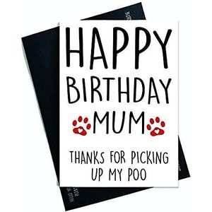 Grappige verjaardagskaart van hond - kaart voor hondenliefhebbers - verjaardagskaart voor mama en hond - PC286