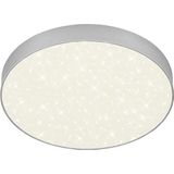 BRILONER - Led-plafondlamp met sterrendecoratie, led-plafondlamp zonder lijst, led-opbouw, kleurtemperatuur neutraal wit, Ø 287 mm, kleur zilver