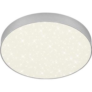 BRILONER - Led-plafondlamp met sterrendecoratie, led-plafondlamp zonder lijst, led-opbouw, kleurtemperatuur neutraal wit, Ø 287 mm, kleur zilver