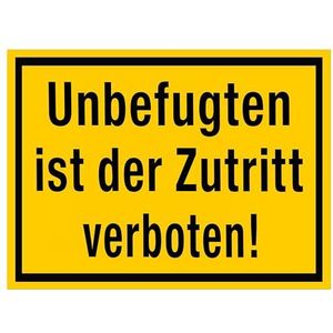 Toegang is verboden, geel/zwart