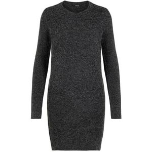 Vero Moda NOS Vmdoffy Ls O-neck jurk voor dames., Schwarz (Black Detail: Melange), S