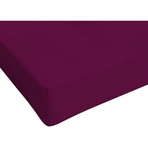 Max color Hoeslaken, 25 cm, pruim