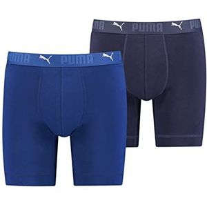 PUMA Sportboxershort voor heren, katoen, 2 stuks, Combo blauw