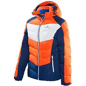 Black Crevice ski-jack voor dames, oranje/blauw/wit