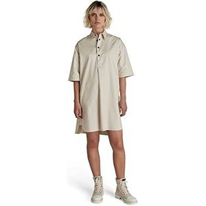 G-STAR RAW Dress SS Damesjurk, beige/kaki (Whitebait A504-1603)