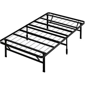 SmartBase bedbodem reeds gemonteerd 35 cm Zinus, metalen platform bedframe, voor volwassenen, kinderen en tieners, eenvoudig te monteren opberger onder het bed , 90 x 190cm, zwart