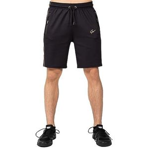 Gorilla Wear Omkeerbare trainingsbroek - zwart/goud - lichte en comfortabele shorts voor sport, dagelijks gebruik, vrije tijd, training van polyester en elastaan, bewegingsvrijheid, pasvorm,