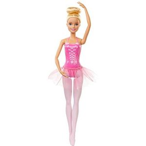 Barbie ballerina danseres pop met blond haar roze tutu en spikes, kinderspeelgoed, GJL59