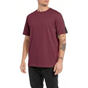 Replay T- Shirt Homme, 164 Rosso Amaranto, XXL