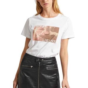 Pepe Jeans T-shirt Higi pour femme, Blanc (Blanc), XS