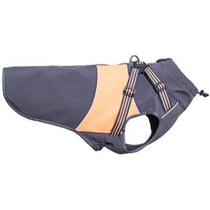 CHIARA CODY CHJ-Y1802OR softshelljas L-CHIARA outdoor sportjas (maat L, materiaal: spandex met fleece en 100% polyester, gevoerd, elastisch), grijs-oranje