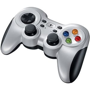 Logitech F710 Gamepad, draadloos, 2,4 GHz, met USB-nano-ontvanger, configuratie, dubbele vibratie, richtingskruis 4 schakelaars, pc - grijs/zwart