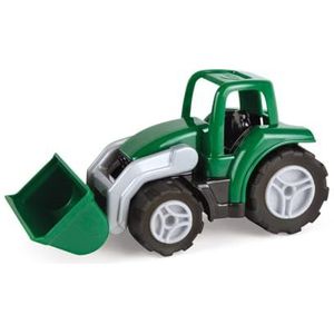 Lena 1263 Workies 14 cm graaftractor, tractor van ABS-kunststof, trekker met beweegbare schep, rubberen banden, stalen assen, vrachtwagen voor kinderen vanaf 18 maanden, groene speeltractor