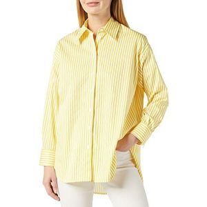 seidensticker Bloes dames lange mouwen blouse regular fit lange mouwen blouse, geel 5m, 46, geel 5 m