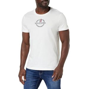 Tommy Hilfiger Global Stripe Wreath T-shirt S/S heren, Wit