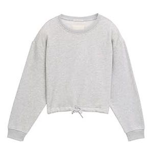 TOM TAILOR Sweat-shirt basique pour fille avec détails à nouer et imprimé smiley, 15398 – Mélange de pierres claires., 164